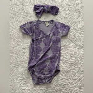 Kate Quinn Kimono Bodysuit and Bow 6-12 mo